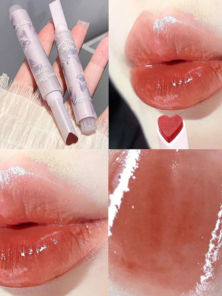 Gege bear flower words honey lipstick moisturizing mirror gloss jelly love lipstick lipstick pen