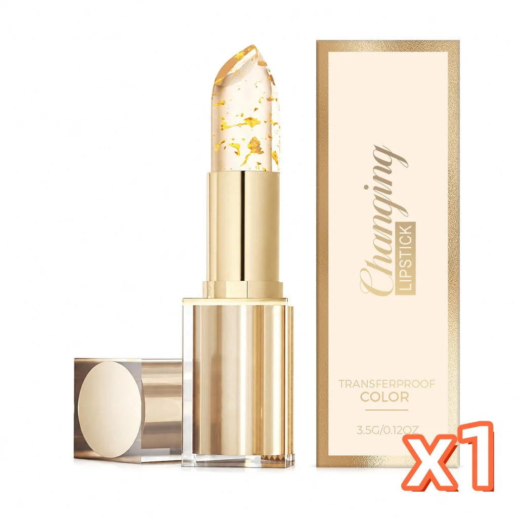 Gold Foil Color Changing Lipstick Fade Lip Line Enhance Plumpness Moisturizing Lip Perfect Daily Makeup Hyaluronic Acid Lip Balm