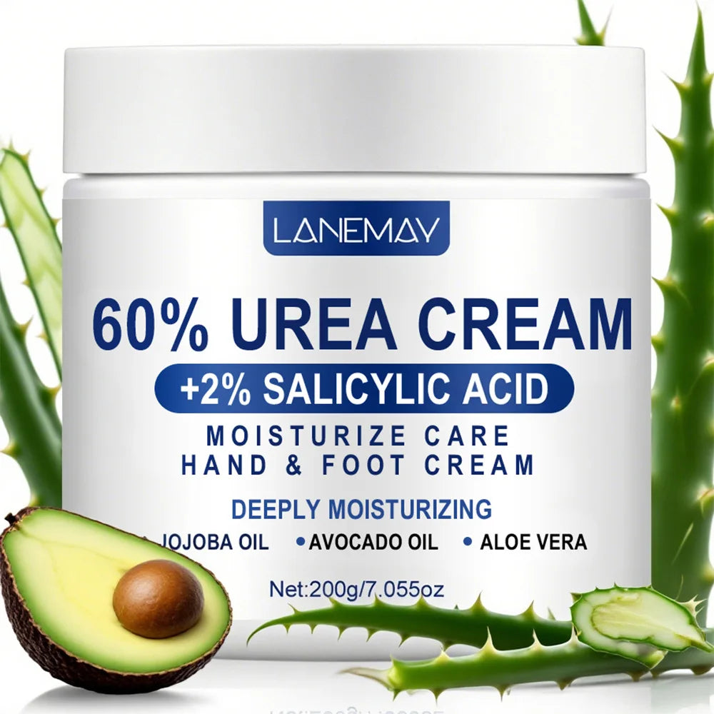 60% Urea Cream Hand & Foot, Moisturizing Cream Rich in Salicylic Acid and Glycerin , Suitable for Dry, Rough, Cracked Heels