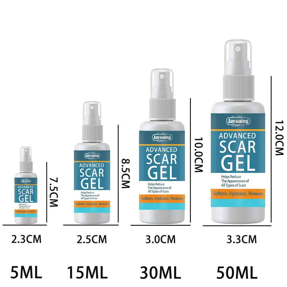 Jaysuing Fade Scar Cream Gel Skin Scar Repair Cream Postpartum Stretch Mark Scar Surgery Smooths Skin