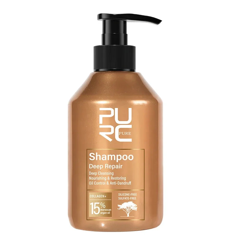 PURC Amino Acid Shampoo Conditioner Morocco Argan Oil Sulfate-Free Smoothing Keratin Hair Treatment Repair Damaged Hair Care