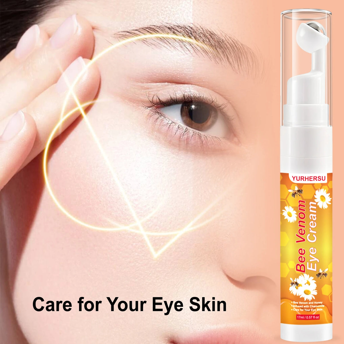 Bee Venom Eyes Cream Stick Dark Circles Remove Eye Bags Under Eye Hyaluronic Acid Moisturizing Serum Against Puffiness Eye Care