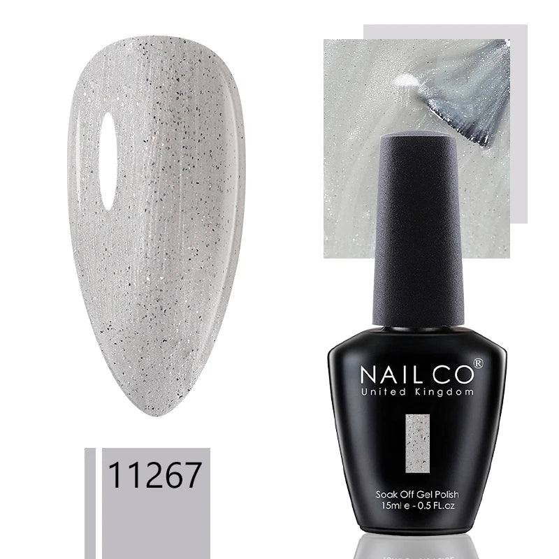 NAILCO 15ml Dark Gel Nail Polish Semi-permanent Varnish Hybrid UV Nails Art Glitter Colors Gel Polish Manicure Enamels For Nails