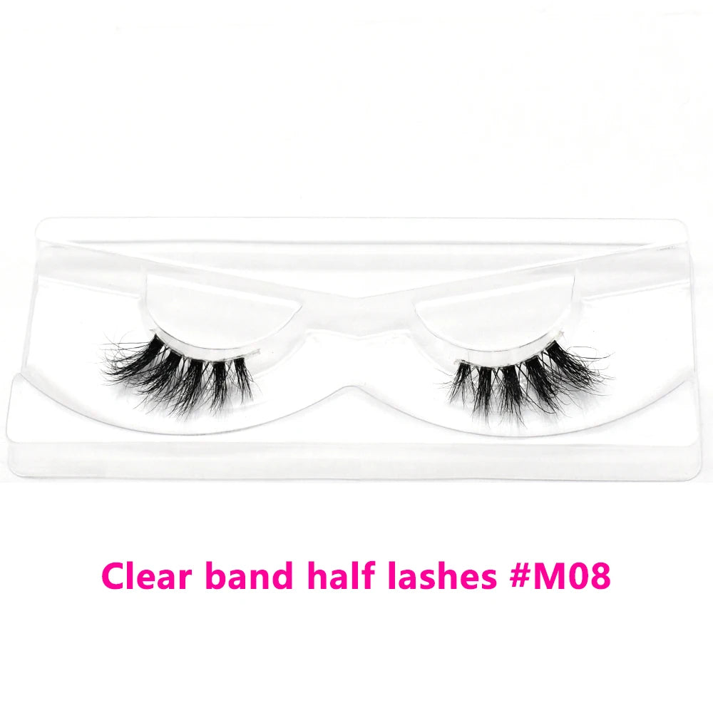 Bulk Items 10/30/60/100 Pairs Mink Half Lashes Natural Long Fluffy Wispy Half False Eyelashes Extension Lightweight Short Lashes