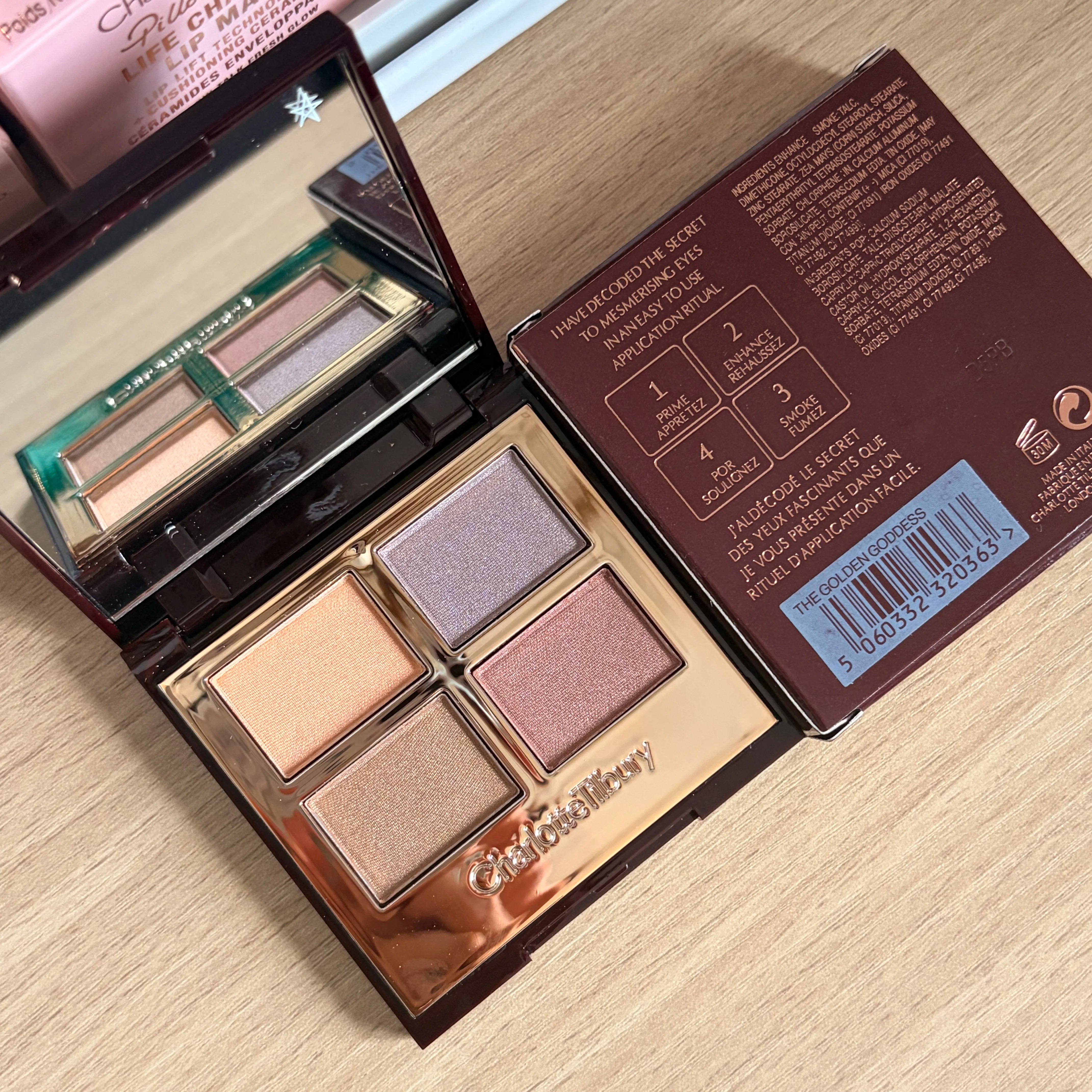 2026 CT Lip Gloss Collagen Lipstick Hydrating Soft Fluffy Head Blush Highlighter Concealer Eyeshadow Palette Fine Powder Texture