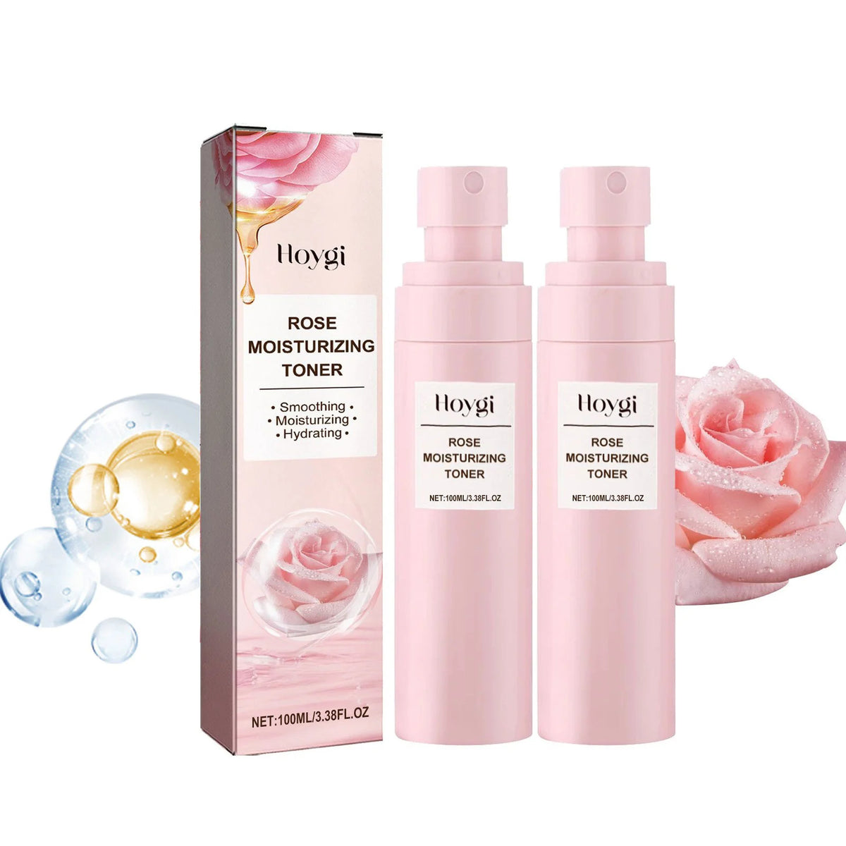 Rose Water Facial Spray Hydrating Toner - Moisturizing Pore Minimizing Bridal Skincare for Dry Skin - Wedding Day Preparation