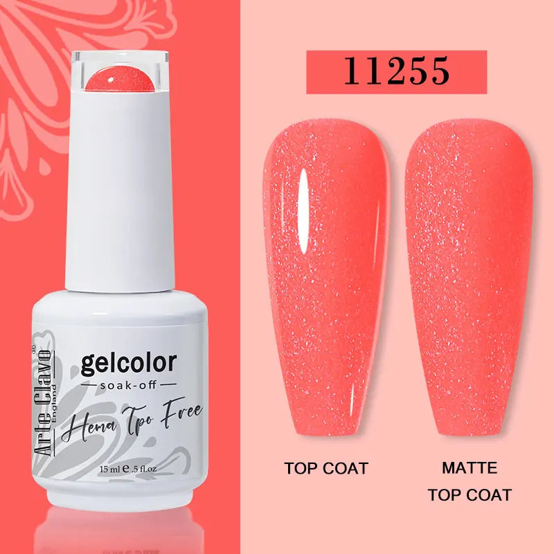 Arte Clavo 116Colors Gel Nail Polish 15ml Colorful Gel Semi Permanent Soak Off UV Gel Nail Art DIY Design Varnishe Nail Supplies