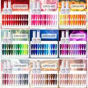 Clou Beaute 12pcs Gel Nail Polish Manicure Set Color 15ml White Glass Bottle Nail Art Kit Vernis Semi Permanent Nail Art Varnish