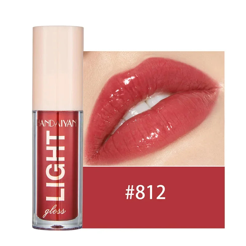 12 Colors Mirror Pearl Lip Gloss Long-lasting Moisturizing Shine Glitter Lip Glaze Waterproof Glass Liquid Lipstick Women Makeup