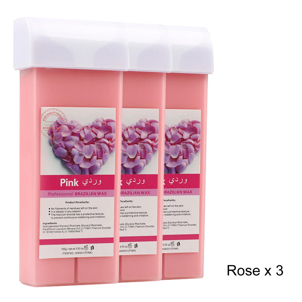 Roll on Wax Aloe Rose Wax Roller Refill Painless Hair Removal Wax Cartridge Depilatory Wax Warmer For Bikini Body Hair Removal