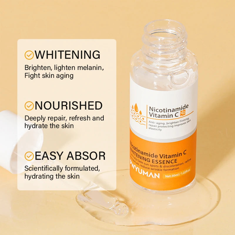 Vitamin C Brightening Freckles Cream Nicotinamide Improve Dark Spot Melanin Moisturizing Nourishing Facial Serum Skin Care