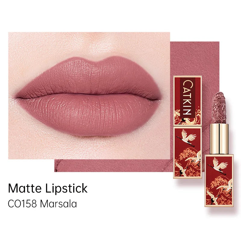 CATKIN Makeup Velvet Matte Lipstick, Hydrating Long‑Lasting Creamy Smooth, for Halloween Cosplay & Party Lip Looks