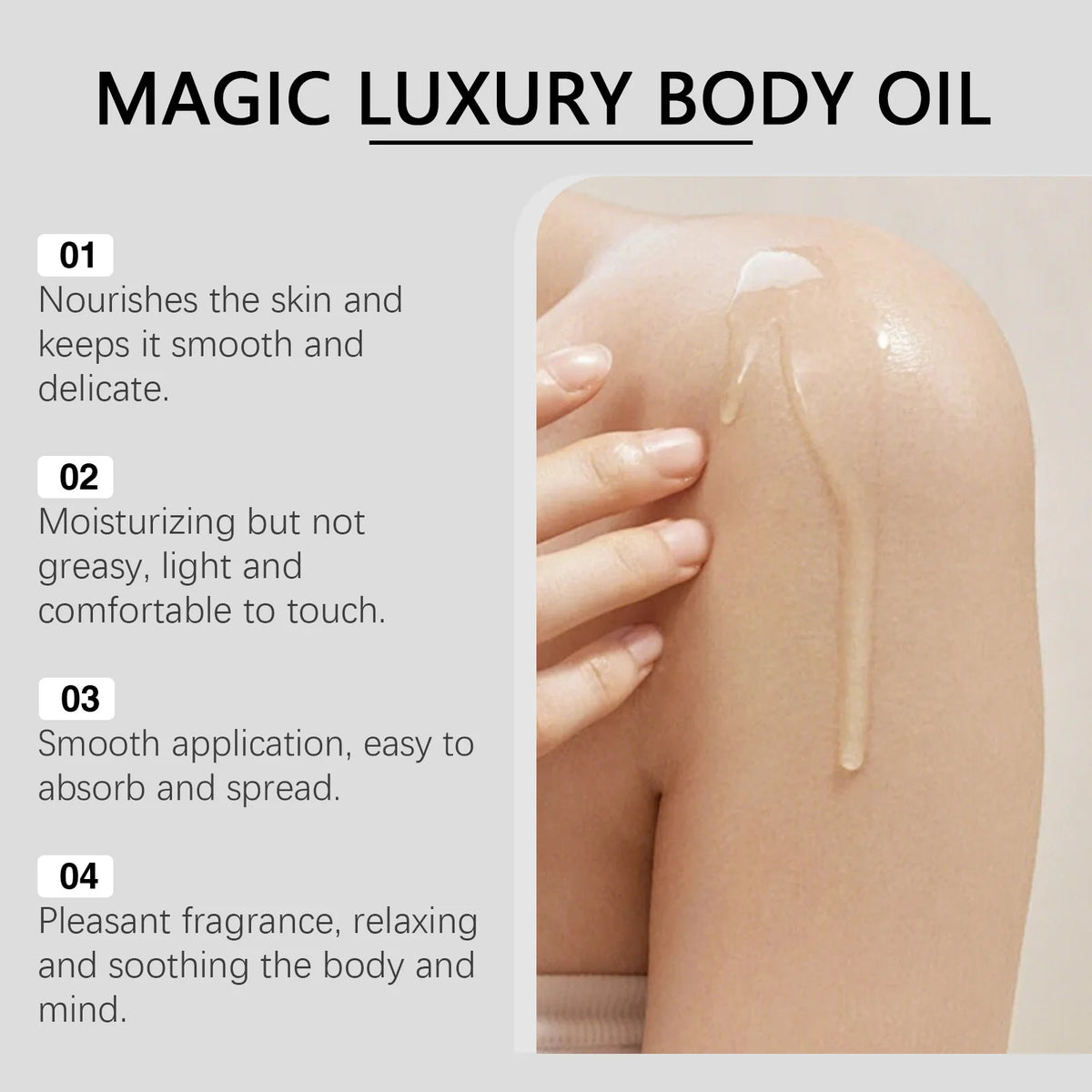 Magic Luxury Body Oil Firming Lift Skin Remove Fine Lines Anti Dryness Improve Sagging Smooth Moisturizing Massage Essential Oil
