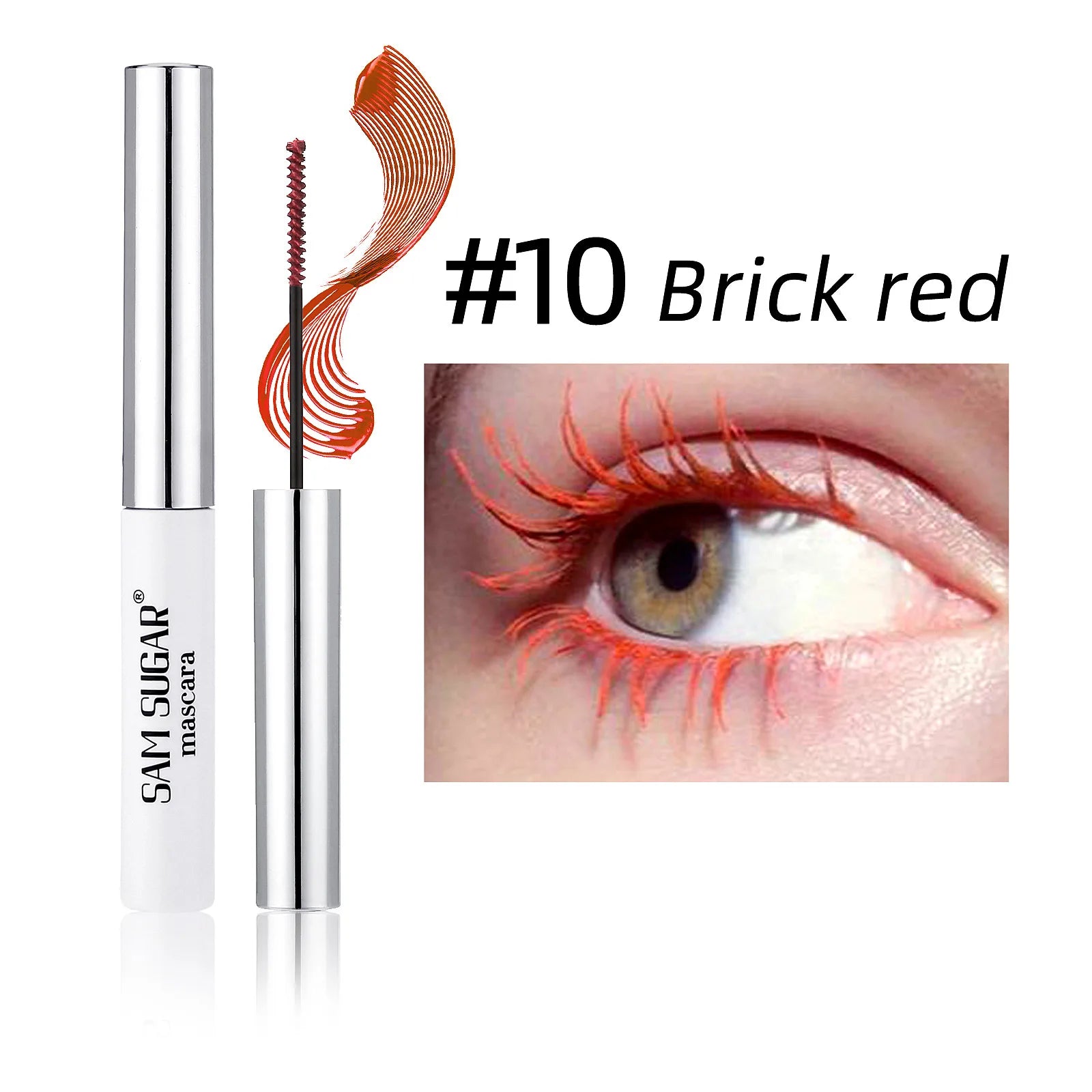 Colorful Curling Mascara Fine Brush Lengthens Eyelashes Thick Waterproof Blue Mascara Natural Eyelash Green Halloween Eye Makeup