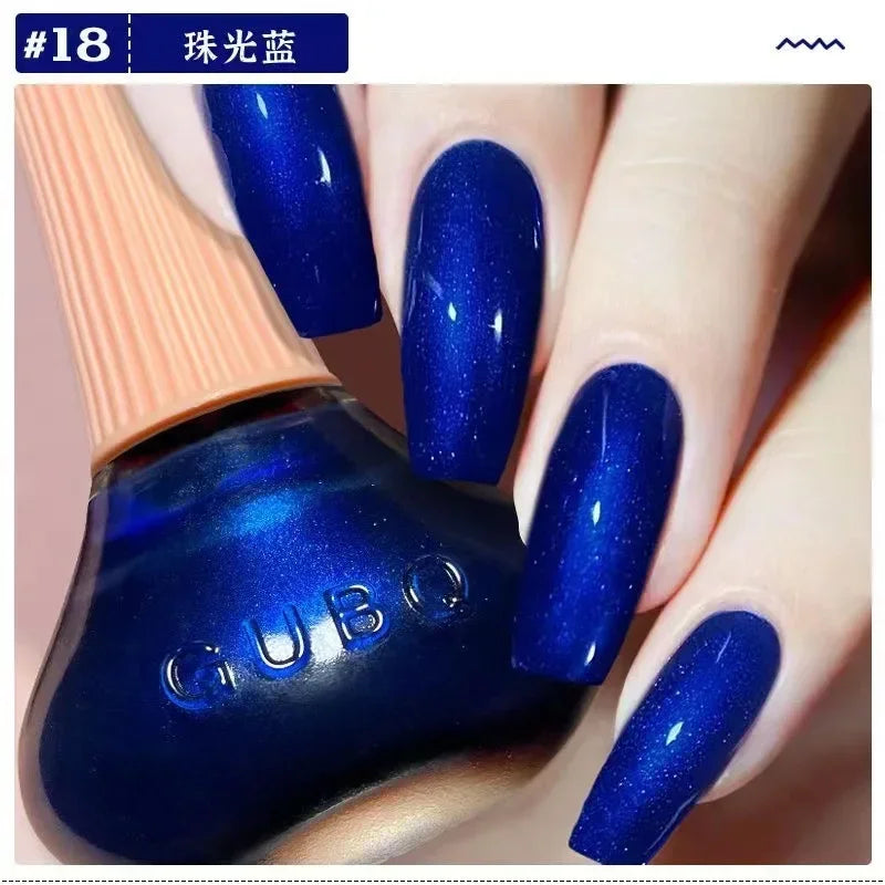 12ml  No-bake Quick Dry Nail Polish Shimmer Nail Polish Quick Dry No Peelable Long Lasting Nail Art Varnish 45 Colors