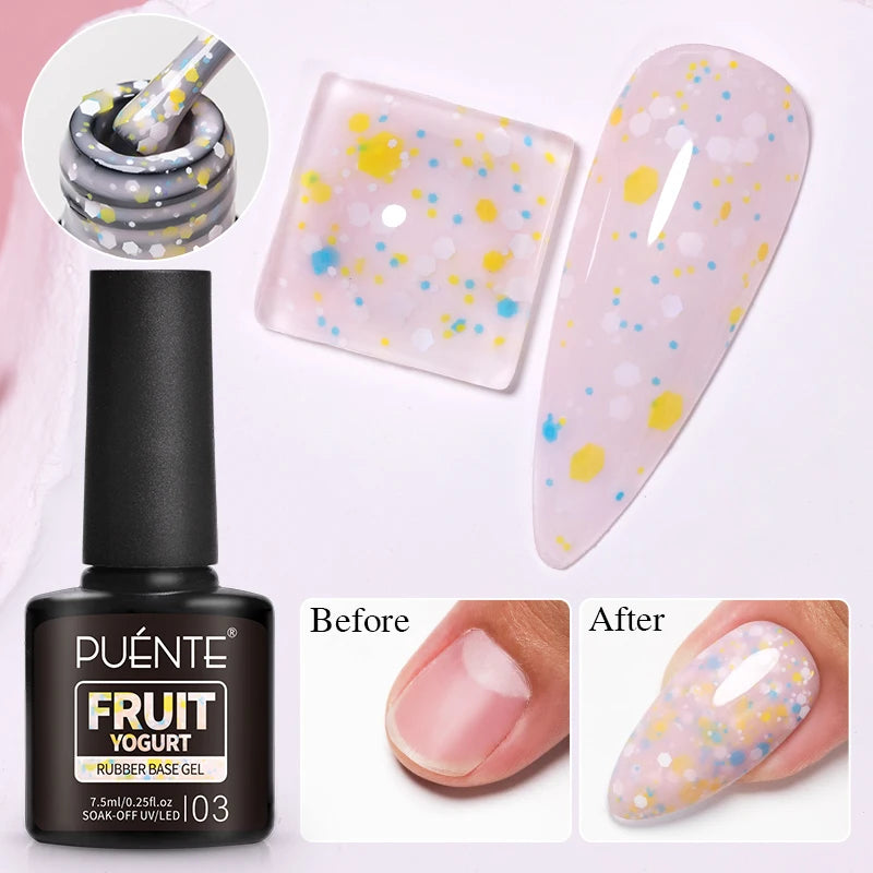 PUENTE 5ml Flower Fairy Gel Nail Polish Pink Blue Purple Natural Dried Flowers Gel For Nail Art Soak Off UV Varnish For Manicure
