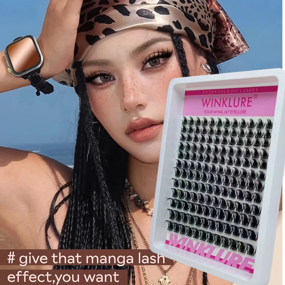 WINKLURE Manga Lash Clusters Spiky Eyelash Clusters Natural Lash Extensions Wispy Lashes Clusters Anmie Style Individual Lashes
