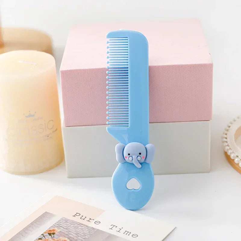 Ins Mini Cute Comb for Baby Girl Boy Small Koran Cartoon Animal Floral Protable Hair Brushes Little Girl Kid Hair Accessories