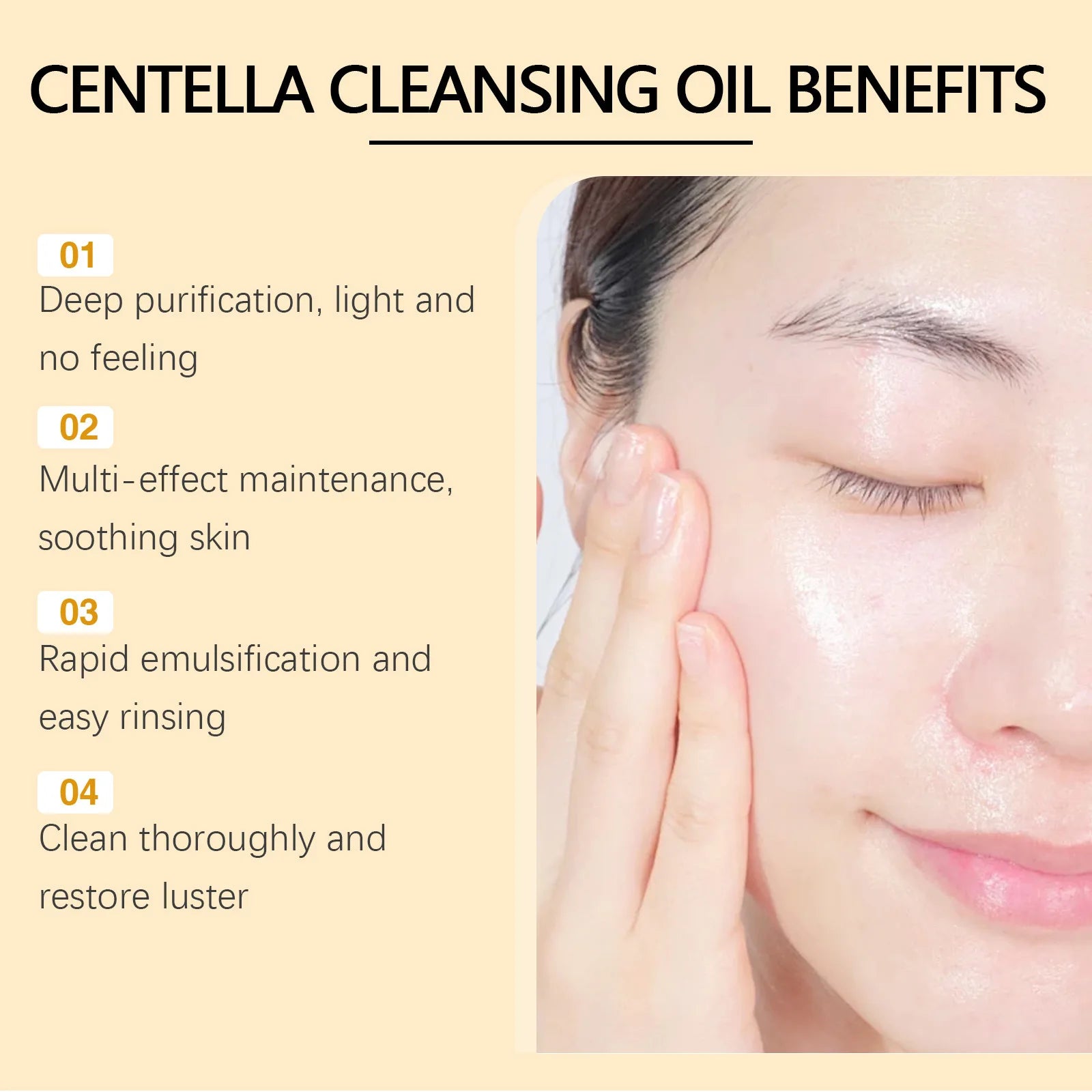 EELHOE Centella Cleansing Oil Makeup Remover Refreshing Clean Pores Oil Control Hydration Centella Asiatica Facial Cleansing Oil