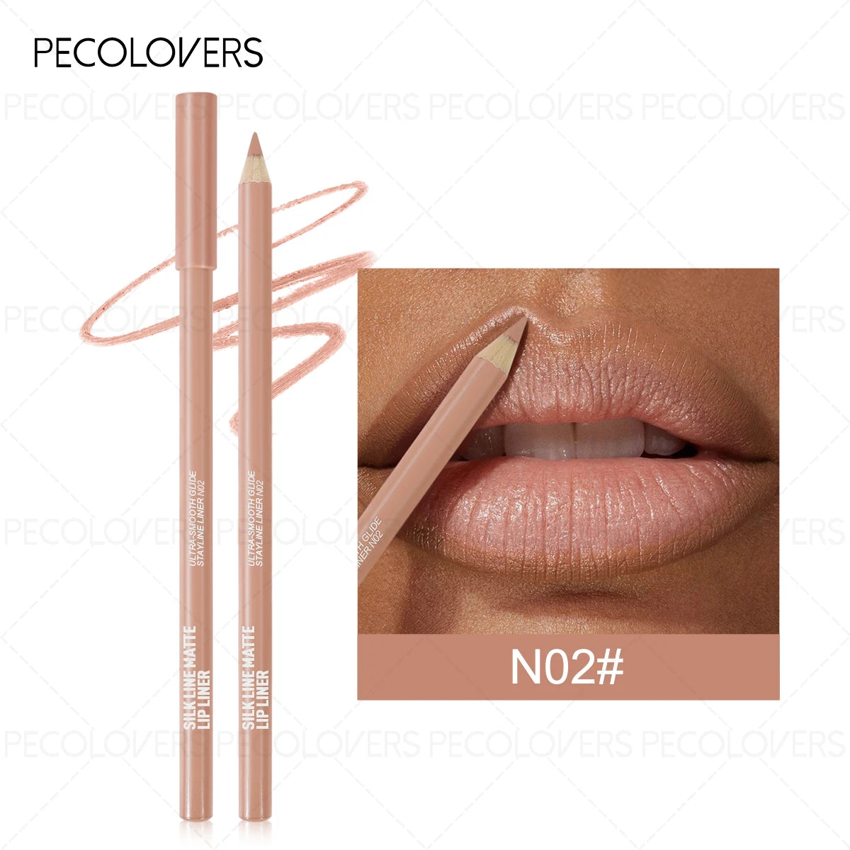 Nude Matte Lip Pencil - Long-Lasting Lip Liner & Matte Lipstick-like Texture，Perfect Christmas Gift