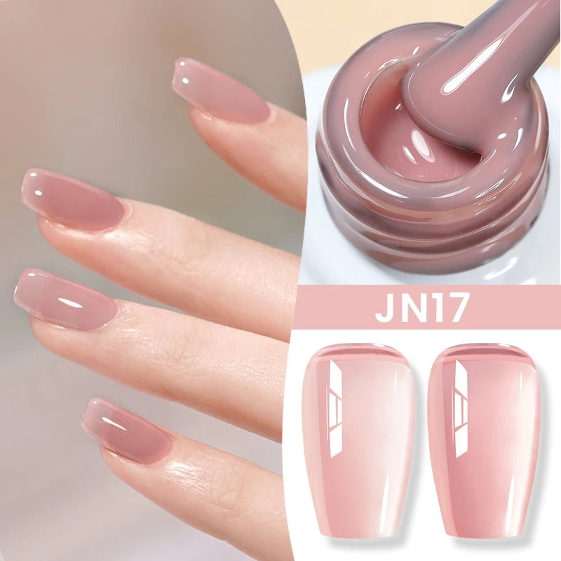BORN PRETTY 10ml Translucent Color Gel Polish Jelly Nude Autumn Jelly Amber Semi Permanent UV Gel Nail Art Soak Off Gel Varnish