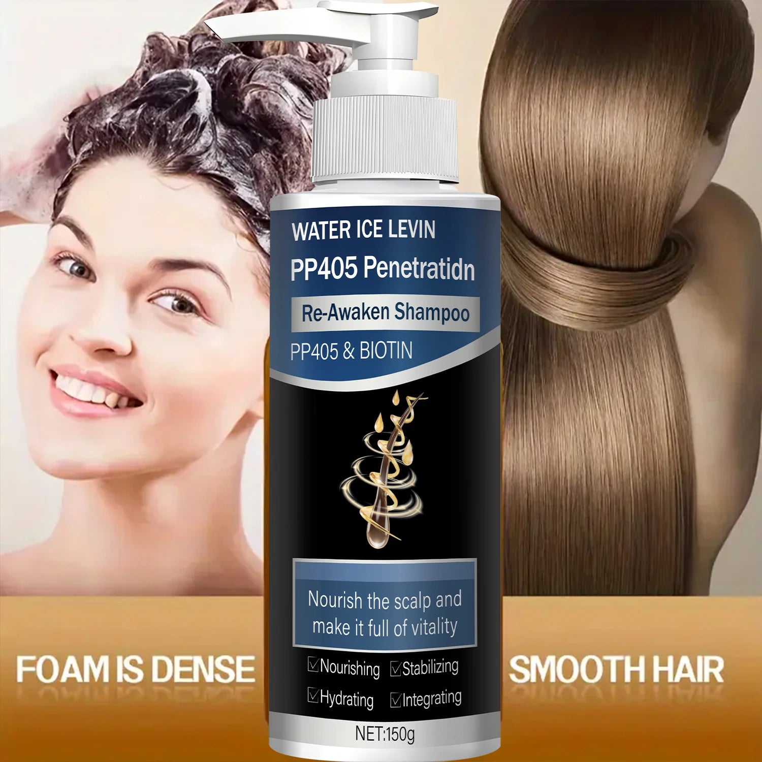 Hair Growth Shampoo 1+1 Pack 150g With Biotin Collagen Keratin Vitamin C PP405 Penetration Moisturizing Repair Hair Care Cheap