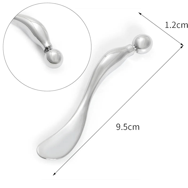 1PC Mini Metal Eye Cream Applicator Eye Cream Mixing Spatula Spoon Face Lifting Massage Facial Massager Thin Face Magic Stick