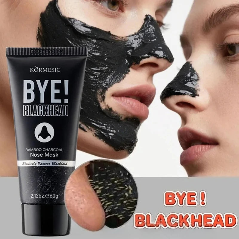 Unisex Blackhead Remove Mask Bamboo Charcoal Shrinking Pore Nose Deep Cleaning Mask Improve Rough Skin Acne Treatment Skin Care