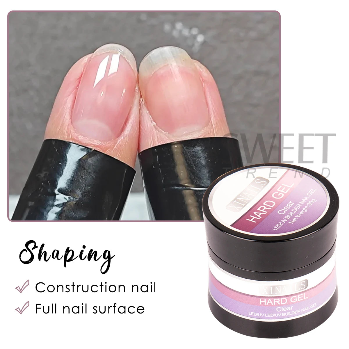 30g Extension Strengthening Nail Construction Gel Clear Jelly Hard Gel Multifunctional Fast Building UV Prolong Manicure Tools