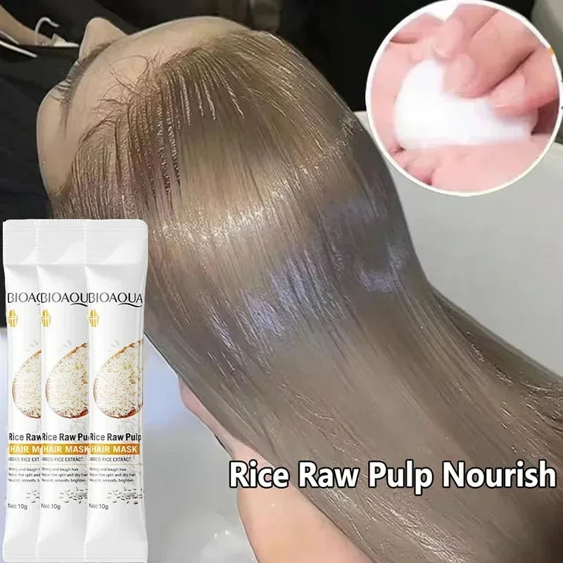 3/5/10/PCS Magical Keratin Hair Mask 5 Seconds Repair Damaged Frizzy Hair Soft Smooth Shiny Rice Moisturizing Hair Care New