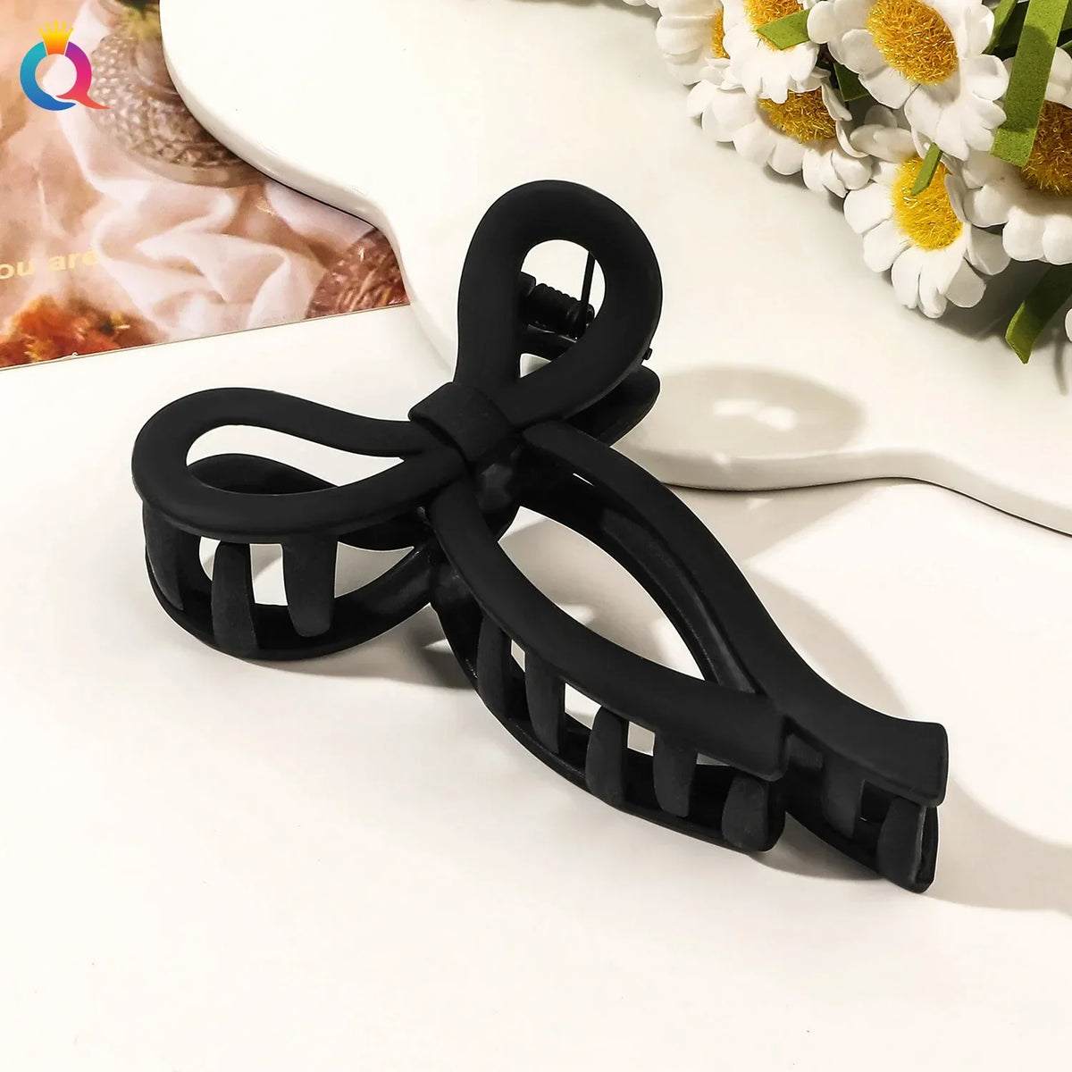 Bow Matte Large Hair Claw Crab Ponytail Acrylic Bowknot Hair Clips Hairpins Girls Barrettes Headbands Hair Accessories