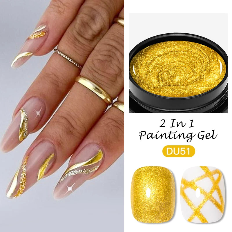 8ML Glitter Gel Nail Polish Shining Mineral Sequins Soak Off UV LED Nail Gel Semi Permanent Nail Art Supplies for Manicure