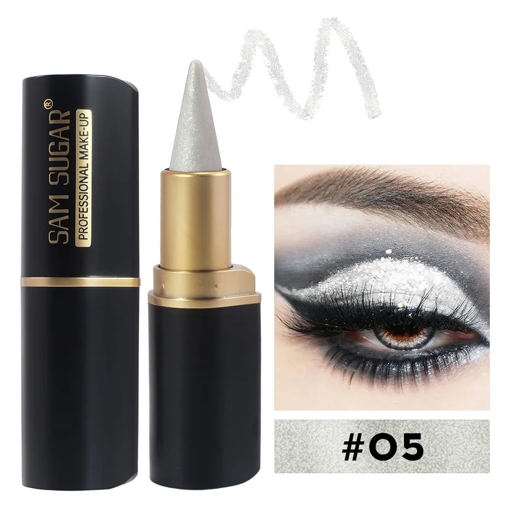 Black Long-Lasting Eyeliner Pen 24-Hour Waterproof Gel Cosmetic Makeup Fast-Dry Lip Liner Highlighter for Smokey Eye Look