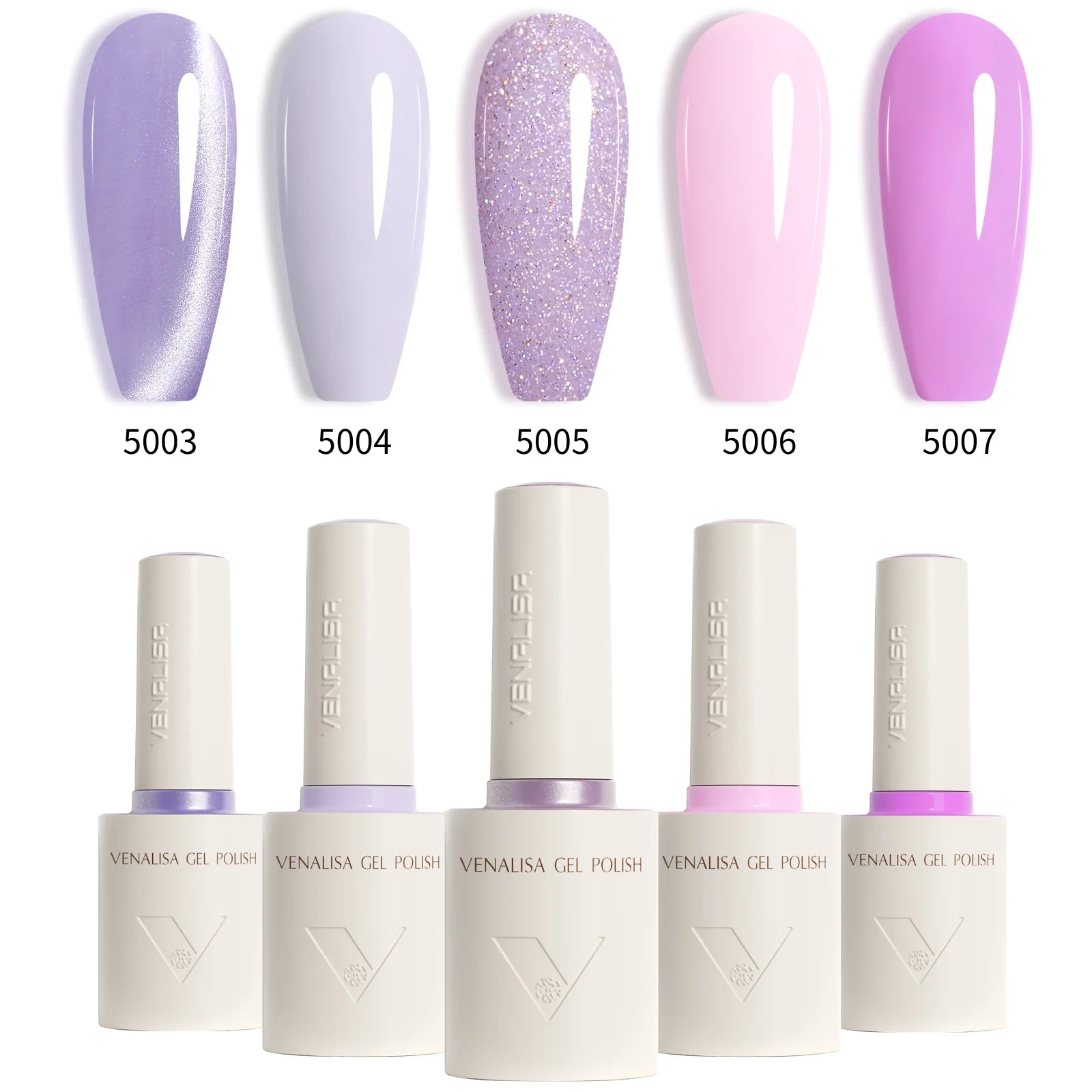 VENALISA 5pcs 10ml Jelly Gel Nail Polish – HEMA/TPO-Free, Summer Colors, Semi-Transparent UV LED Soak Off Gel, DIY Manicure Kit