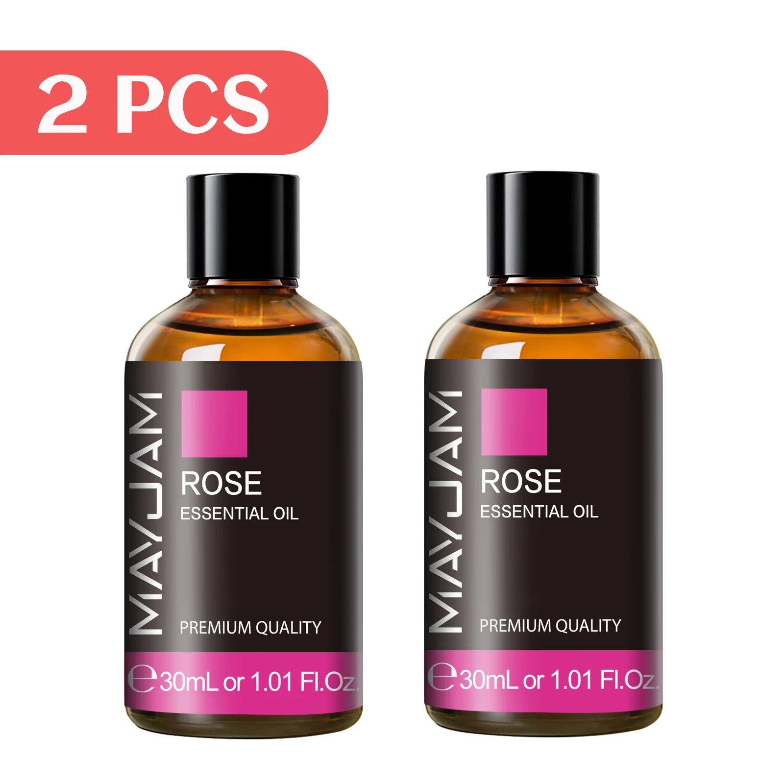 MAYJAM 2 Bottles Essential Oils 30ml Lavender Bergamot Vanilla Peppermint Scents for Diffuser Aromatherapy Candles Soap Making