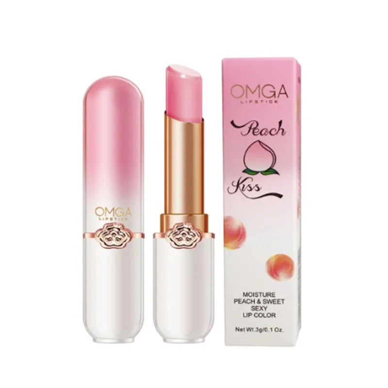 Peach Color Lip Balm Crystal Temperature Change Jelly Lipstick Moisturizing Lasting Lip Gloss Makeup Lips Care Repair Cosmetics