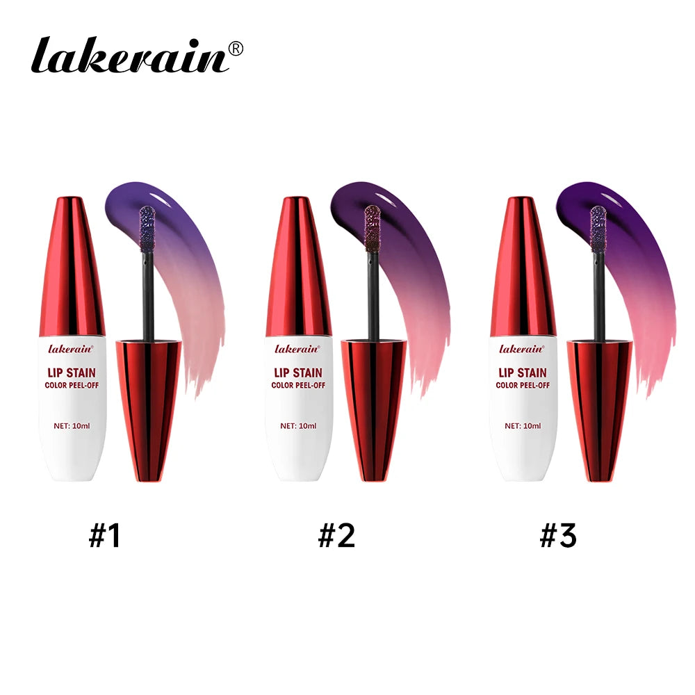 Lakerain Peel-off Lip Gloss Matte Natural Mist Lip Tinted Waterproof Long Lasting Lipstick Makeup Tear Contour Stain Cosmetics