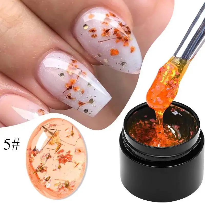 8ML Glitter Gel Nail Polish Shining Mineral Sequins Soak Off UV LED Nail Gel Semi Permanent Nail Art Supplies for Manicure
