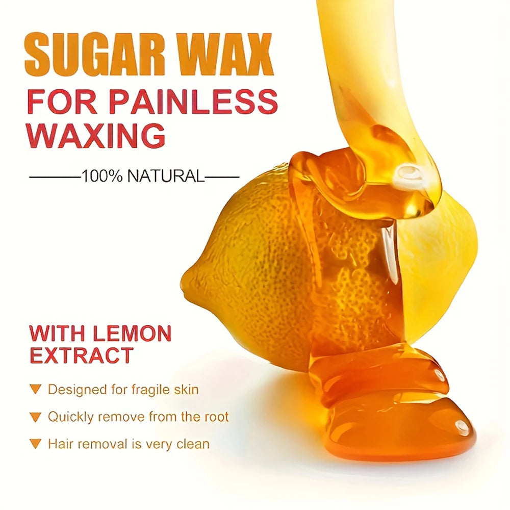 Viilife Sugaring Cold Sugar 120g Kit Natural Painless For Arm Leg Facial Underarm Depilatory Wax Hair Removal