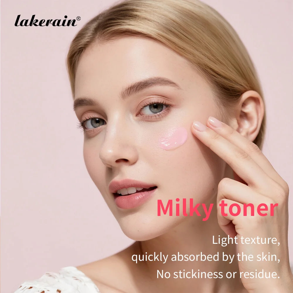 Pink Niacinamide Milky Toner Long-lasting Hydration Even Skin Tone Quickly Absorbed Achieve Dewy Glass Skin Daily Milky Toner