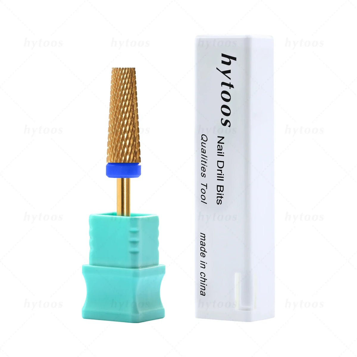 HYTOOS 5 in 1 Nail Drill Bits 16mm Flat Top Tapered Carbide Nail Bit Remove Gel Tool Electric Drills File Manicure Accessories