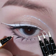 Ultra-thin Matte White Eyeliner Liquid Pen Waterproof Sweat-proof Long-lasting Lying Silkworm Pen High Pigment Smooth Eye Makeup
