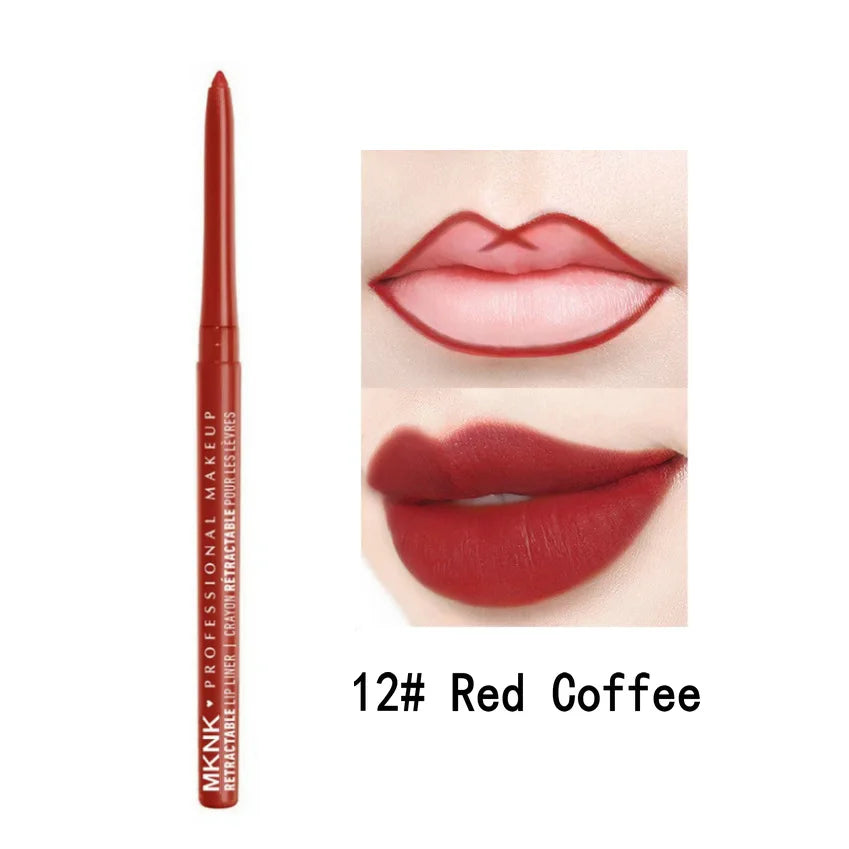 Auto Rotating Eyeliner Gel Pencil &Lip Liner,Easy to Color High Pigment Eye Makeup Pen,Waterproof Long Smudge Resistant Cosmetic