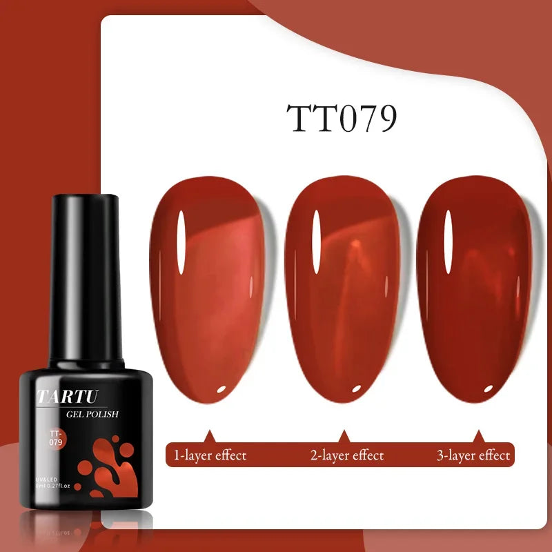 1PC 8ML Jelly Natural Gel Nail Translucent Black Pink Blue Purple Gel Polish UV/LED Soak Off Gel Polish for DIY Holiday Gift