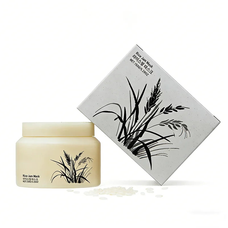 Rice Jam Hydrating Face Mask Korean Rice Brightening Smoothing Skincare Products Deep Cleansing  Nourishing Mask For Face Body
