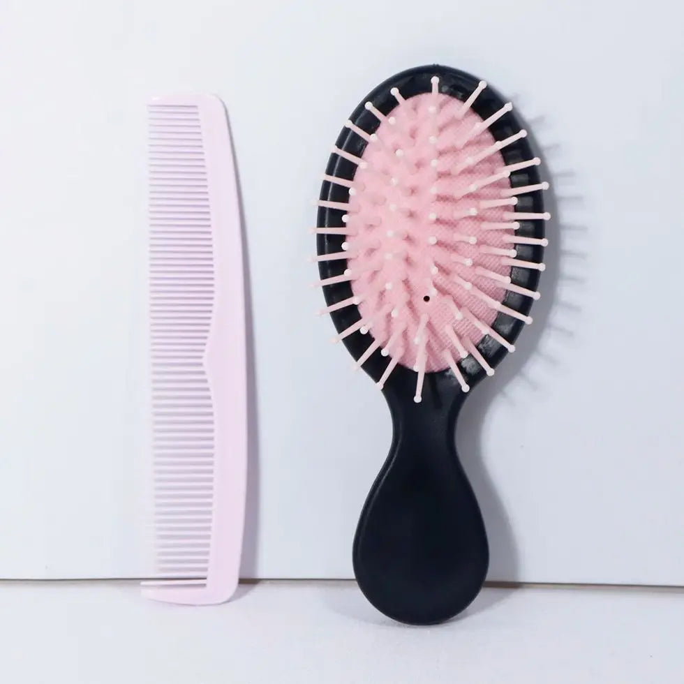 2pcs Mini Hair Brush, Cute Air Cushion Comb Massage Comb, Scalp Massage Brush, Travel Size, Special for Real Hair Wigs