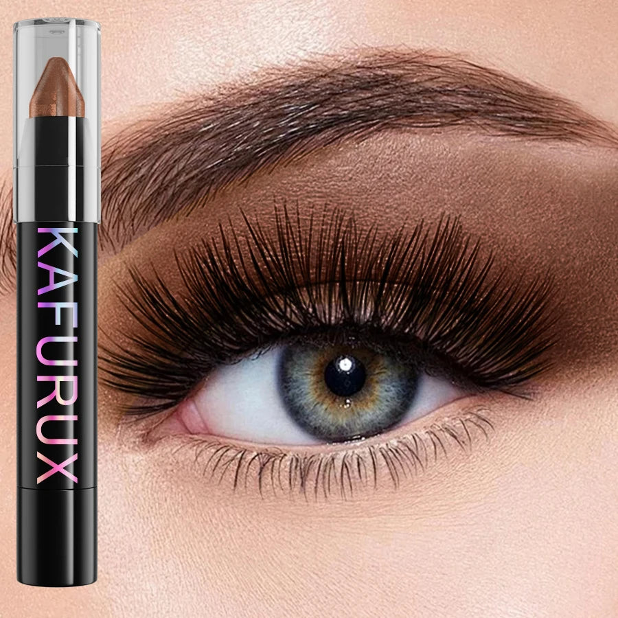 25 Colors 1PC Waterproof Eyeshadow Stick Long Lasting High Pigmented Shimmer Glitter Matte Brown Eye Shadow Korean Makeup Gifts