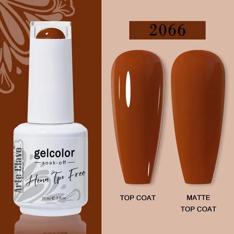 Arte Clavo 116Colors Gel Nail Polish 15ml Colorful Gel Semi Permanent Soak Off UV Gel Nail Art DIY Design Varnishe Nail Supplies