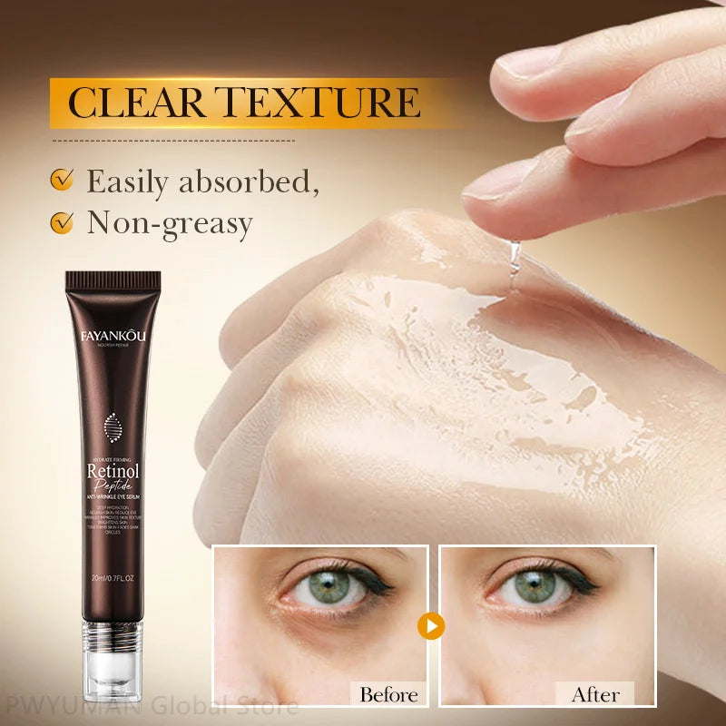 Retinol Anti Wrinkle Eye Serum Peptide Remove Dark Circles Eye Bags Puffiness Cream Moisturizing Repairing Korean Skincare New