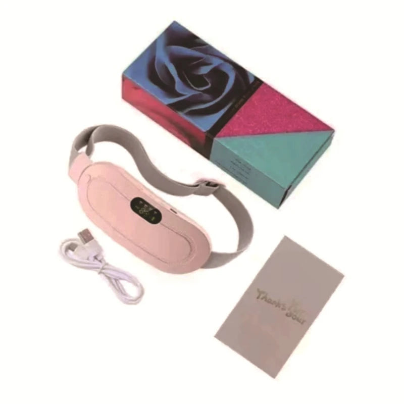 Smart Warm Abdomen Massage Belt Electric Intelligent Waist Massager for Menstrual Cramps Relief Muscle Relaxation